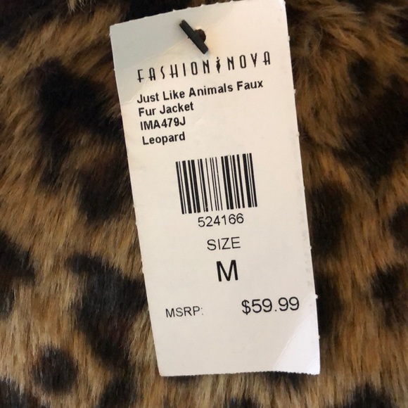 Zip up animal print for jacket  Medium - Picture 3 of 4